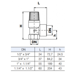 Apsauginis vožtuvas 3/4" 6bar (10004724) 1