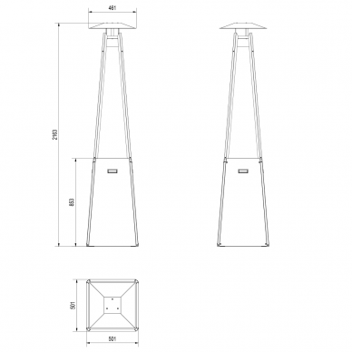 DUJINIS LAUKO ŽIDINYS UMBRELLA BALTAS 3