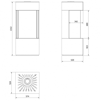 DUJINIS ŽIDINYS LEO 45/68 L/P HOME EASY BOX JUODAS 4