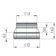 DW antgalis virš. HeatUp NPNP d.130/180 (BL) (H221 1 3101 0130 000) 1