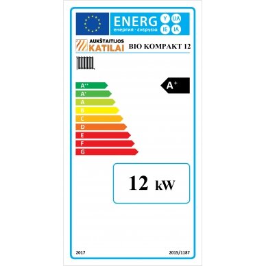 Granulinis katilas 12 kW komplekte su rotac. moduliuojamu degikliu ir integruotu 120 l bunkeriu 2