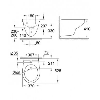 Grohe pakabinama bide BAU CERAMIC 1