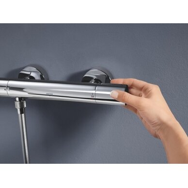 Grohtherm 800 Cosmopolitan termostatinis maišytuvas dušui (metal rankenėlės) chromas 5