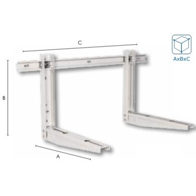 Horizontalaus profilio laikiklis  (iki 150kg, 600x400x800mm)