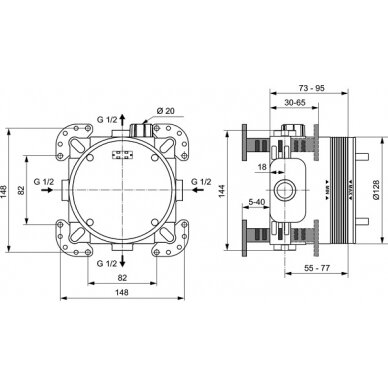 Ideal Standard potinkinė maišytuvo dalis EASY-BOX KIT1 1