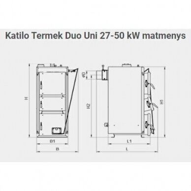 Kieto kuro katilas TERMEK DUO UNI 27 kW 2