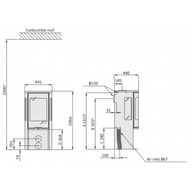 Krosnelė C556:2 G Style, balta su stikliniu viršumi (998019, 998553, 803325) 1