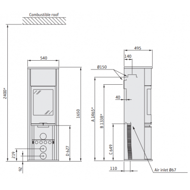 Krosnelė CONTURA C690G:2 Style, korpusas baltos spalvos, kompl. (798411, 398281, 803646, 398202) 1