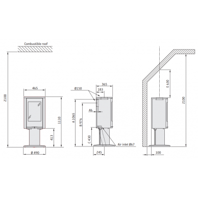 Krosnelė CONTURA C870:2 Style, korpusas juodos spalvos, kompl (998491, 998660,203149) 1