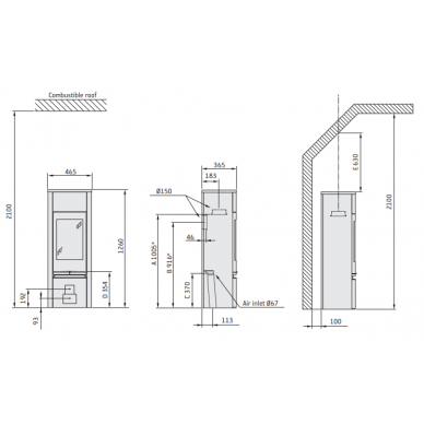 Krosnelė CONTURA C890G:2 Style, korpusas baltos spalvos, kompl (998595,998661,203149,998657) 1