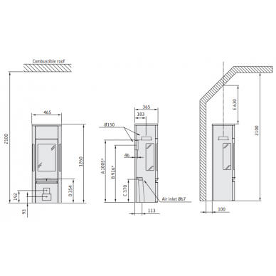 Krosnelė CONTURA C896G:3 Style, korpusas juodos spalvos, kompl (998485, 203150, 998655) 1