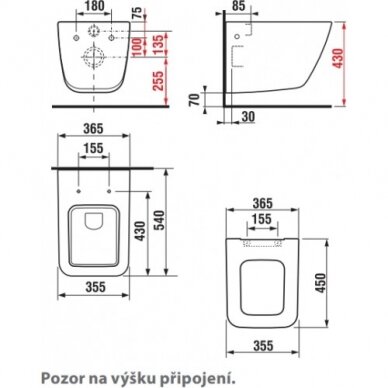 Pakabinamas unitazas PURE su stačiu nubėgimu, be sėdynės ir dangčio 1