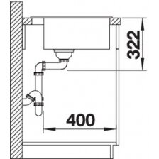 Plautuvė BLANCORIONA 45, 500 mm, aliuminio metalinė spalva 2