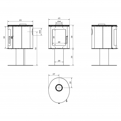 Plieninė krosnelė ORBIT 4