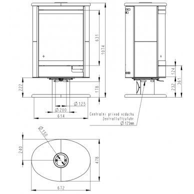 Plieninė krosnelė STROMBOLI su keramika (sp.92360) 1