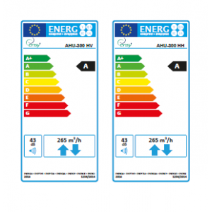Rekuperatorius ENSY InoVent AHU-300HV palubinis kair.p. 265m³/h. Komplekte valdiklis su WI-FI 2