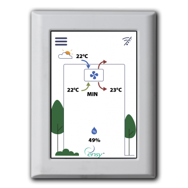 Rekuperatorius ENSY InoVent AHU-200H vert. deš.p. 260m³/h. Komplekte valdiklis su WI-FI 1