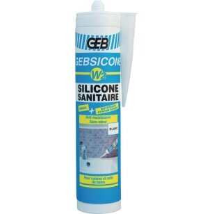 Sanitarinis silikonas "GEBSICONE W2 BLANC" 310ml. (baltas) (892200)