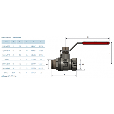 SENA ventilis 1" v/i ilga rankena (150605) 1