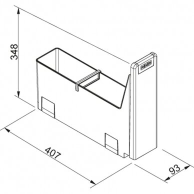 Šiukšliadėžė FRANKE, Cube 10, 1 rūšiavimo dalis 2