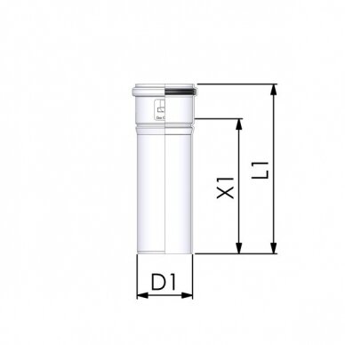 Viengubas kamino pailginimas Cox Geelen CoxDENS PP, d60, 250 mm 1