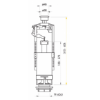 WC nuleidimo mechanizmas AlcaPlast be srovės taupymo 1